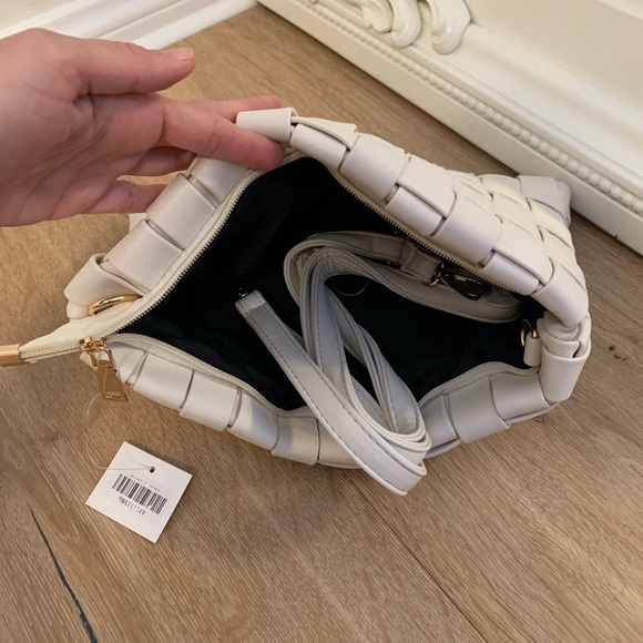 RESERVED • Faux Leather Woven Crossbody Clutch - Picture 3 of 7